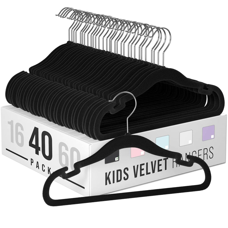 Clothes Baby Hangers For Closets - Unique Notches For Non Slip. Heavy-Duty Velve