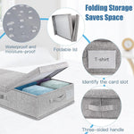 Underbed Storage Containers 3 Pack, Large Under Bed Storage Bins with Lids, Foldable Sturdy Under the Bed Storage Drawer for Organizing Clothes, Shoes, Blankets, Pillows-Grey