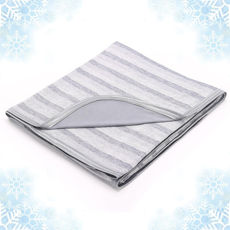 Cooling Throw Blanket With Double Sided Cold Effect, Lightweight Breathable Su