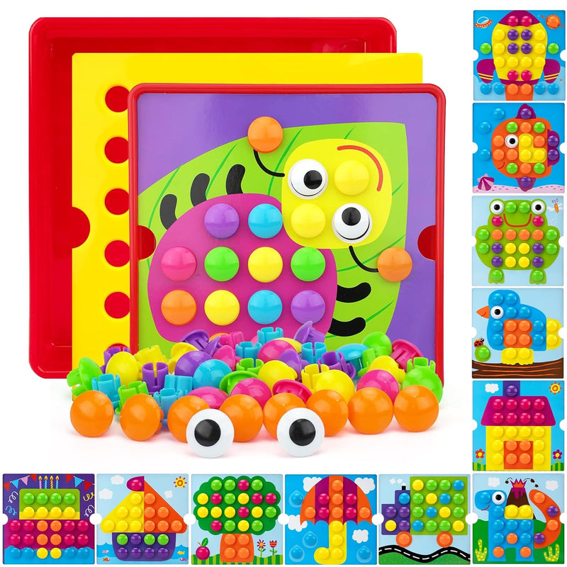 Button Art Toys For Toddlers, Crafts For Age 2 4, Early Educational Toys, C