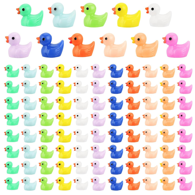 240 Pcs Mini Ducks Tiny Duck Figurines Bulk For Garden Micro Landscape, Min