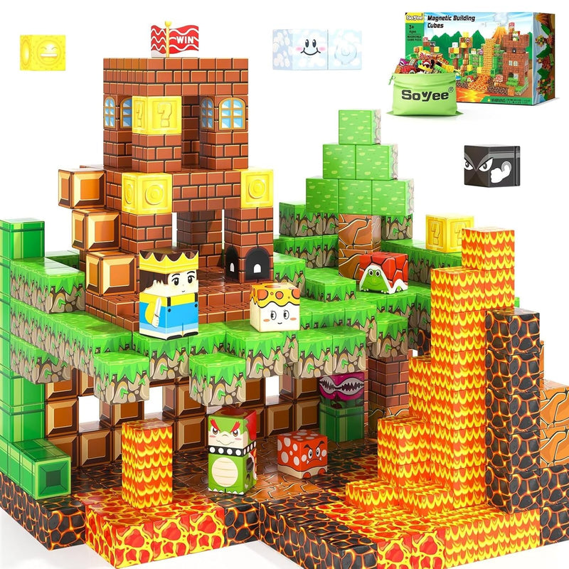 Magnetic Blocks Build Mine Magnet World Kids Games Magnetic Building Toys K