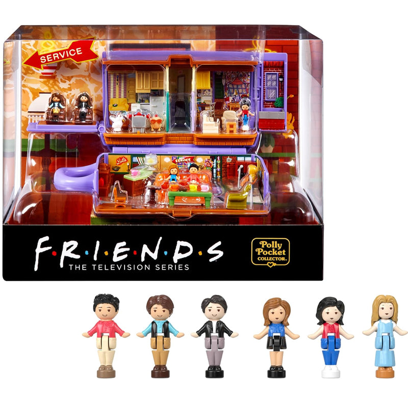 Polly Pocket Friends Compact Playset with 6 Character Dolls & 9 Accessories