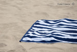 Beach Towel 4 Pack - Beach Towels Oversized, Cabana Stripe Large Beach Towel, Quick Dry Pool Towels, Beach Essentials for Women, Soft & Absorbent Oversized Beach Towel (36" x 72”) - Blue