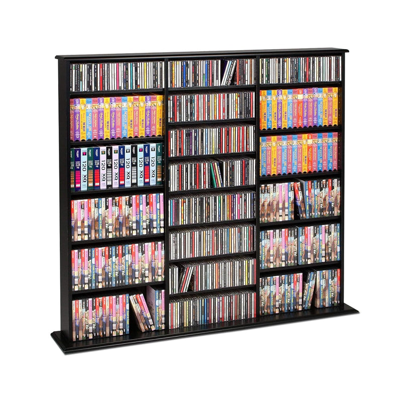 Triple Width Wall Storage Cabinet, Black