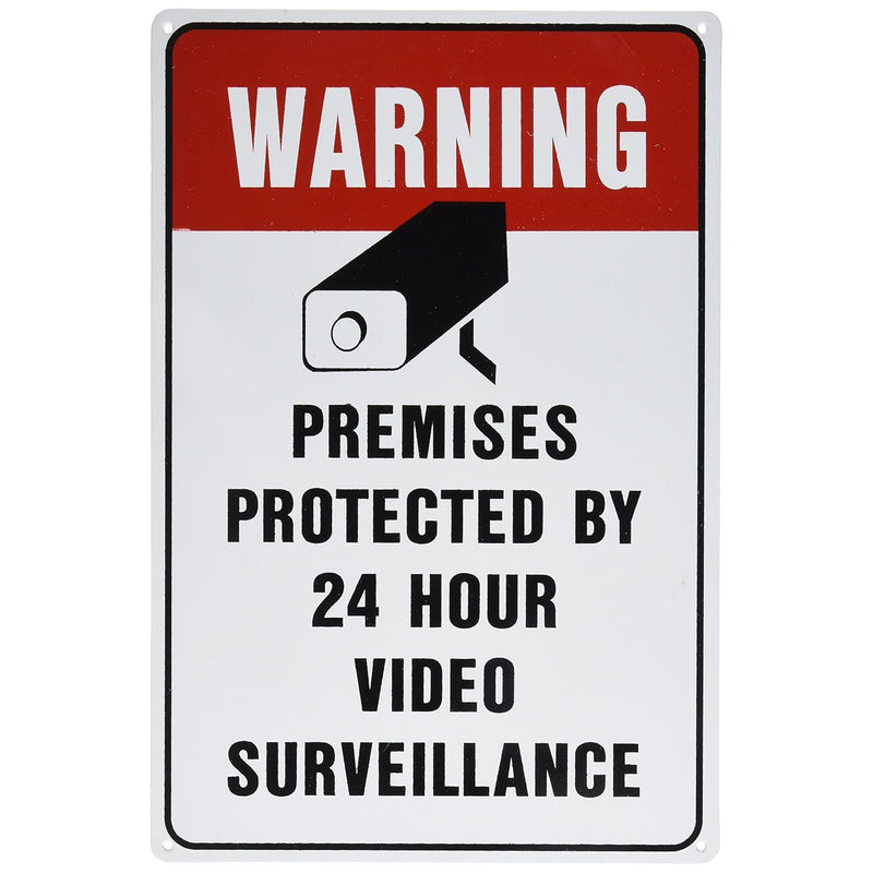 Video Surveillance Sign Property Protected 24 Hour Security Protection Warning