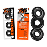 Ringer-3 Silicone Cock Ring, No-Roll Cock & Ball Ring, Couples Adult Toys, Jelly-Like Mens Pleasure Accessories, Black, 3-Pack