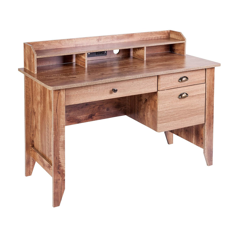 Eleanor Executive Desk Classic Oak, 53”X58”X7”.