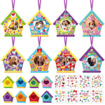 24 Sets Mother's Day Picture Frame Craft Kit with Flower Stickers for Spring House Decorations