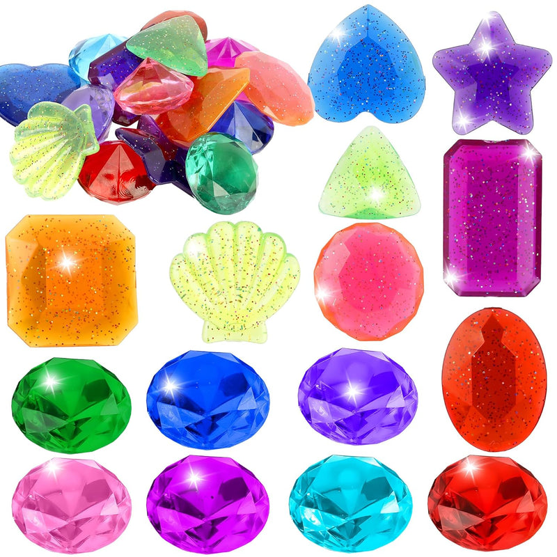Diving Gem Pool Toys, Diving Gems For Pool For Kids, 16 Big Colorful Diamon