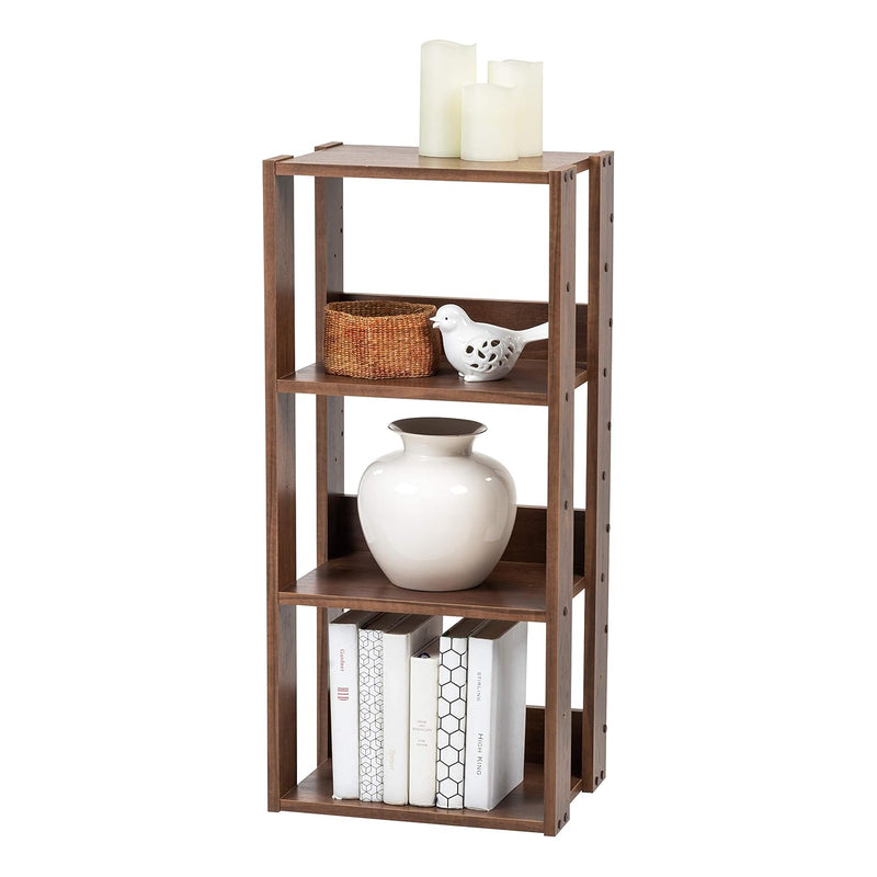 Iris Mado 3-Shelf Open Wood Shelving Unit, Brown
