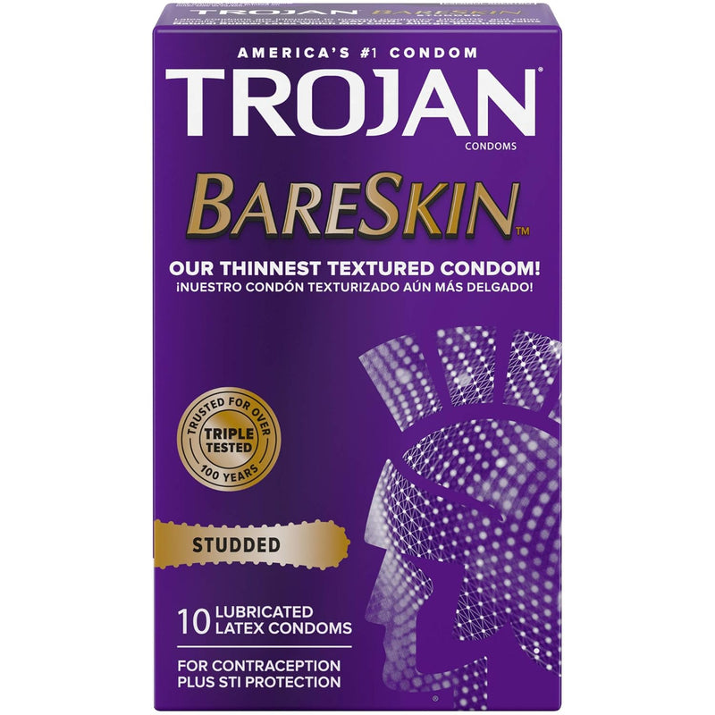 Extended Pleasure 12 Count Climax Control Condoms And Studded Bareskin 10 Count Lubricated Condoms