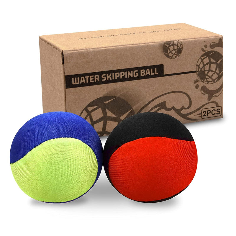 Water Skipping Ball Summer Beach Ball 2 Pack Water Bouncing Balls Grip Ball