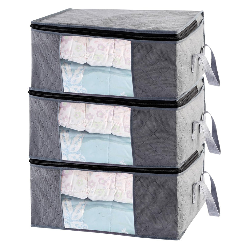Storage Clothes Bins Closet Bags - 35L Containers Organizer Boxes Clothing Bin O