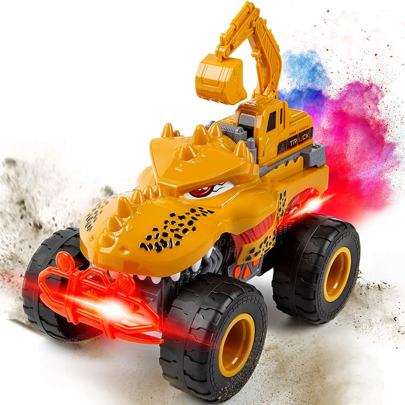 Dinosaur Monster Truck Toys For Boys Age 3 4 5 6 7 Year Old Lights & Sounds