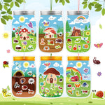 24 Sheet Insect Craft Kit with Bee Ladybug Flower Stickers for Kids
