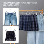 30 Pack Pants Hangers with Clips Skirt Hangers for Women Shorts hangers Heavy Duty Metal Clothes Hanger for Closet Space Saving Non Slip Trousers Hanger Jeans Hanger for Men,Black,12 Inch