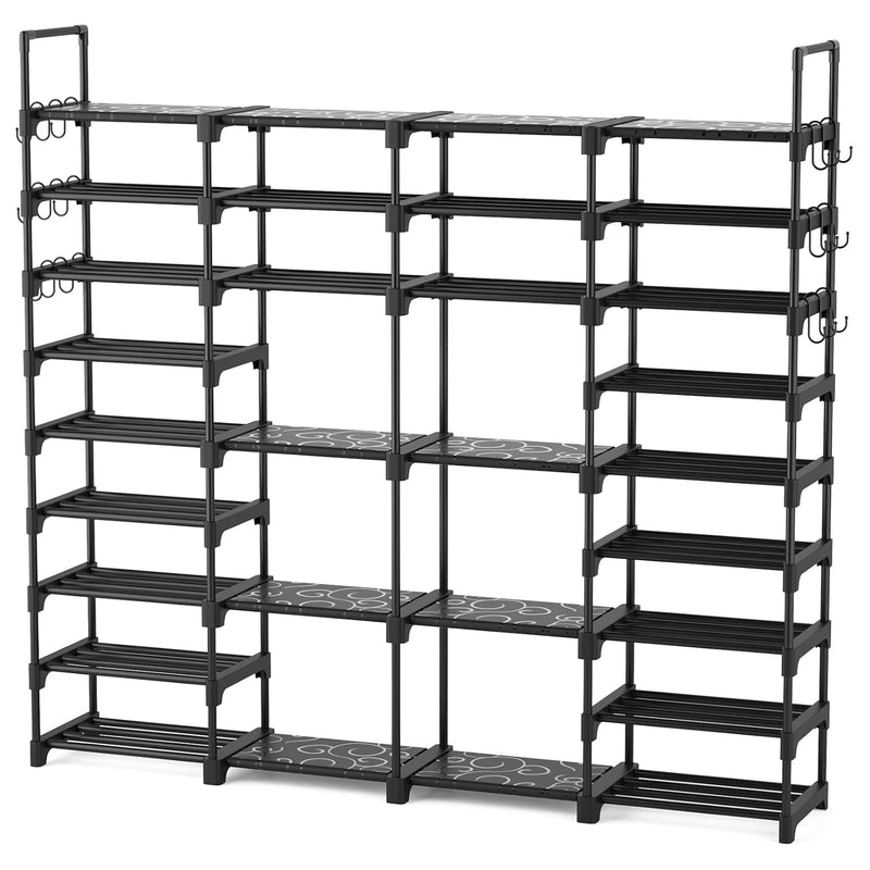 Large Shoe Rack Organizer Tall Shoe Rack For Closet 64-68 Pairs 9-Tier Heavy Dut