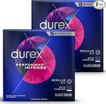 Performax Intense Ultra-Fine Ribbed Latex Condoms, Regular Fit, 48-Count (2 Pack)