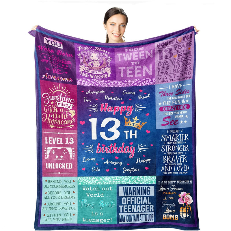 13Th Birthday Gifts For Girls - Best Gifts For 13 Year Old Girls 60"X50" Blank
