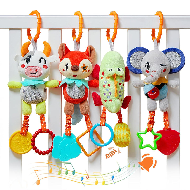 4 Pack Baby Toys For 0 3 6 9 12 Months, Hanging Crib Toys For Newborn Infan