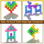 45-Piece Transparent Magnetic Building Cubes for Kids Ages 3+
