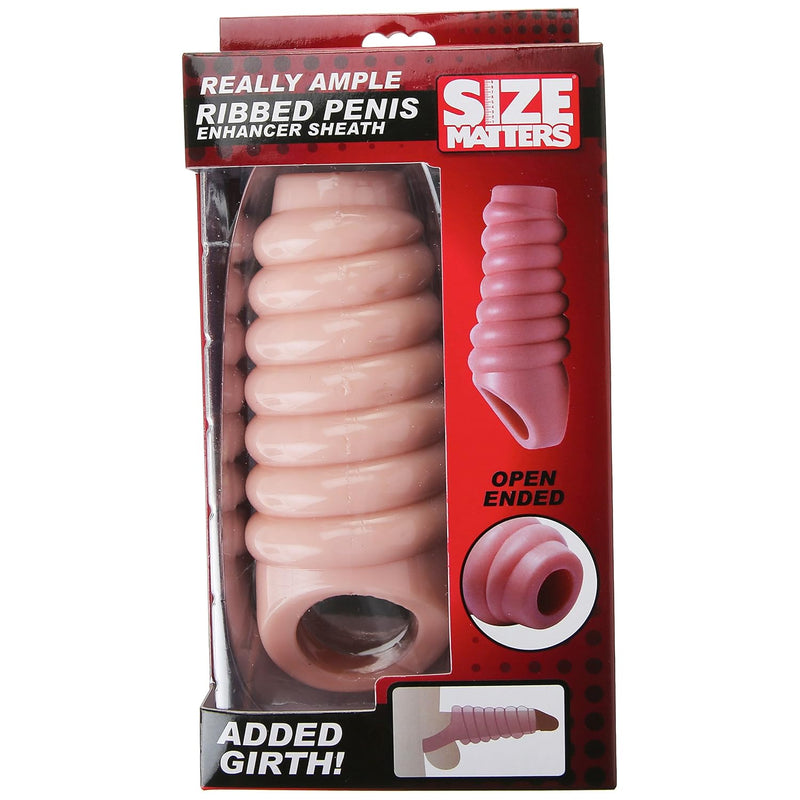 Really Ample Ribbed Penis Enhancer Sheath