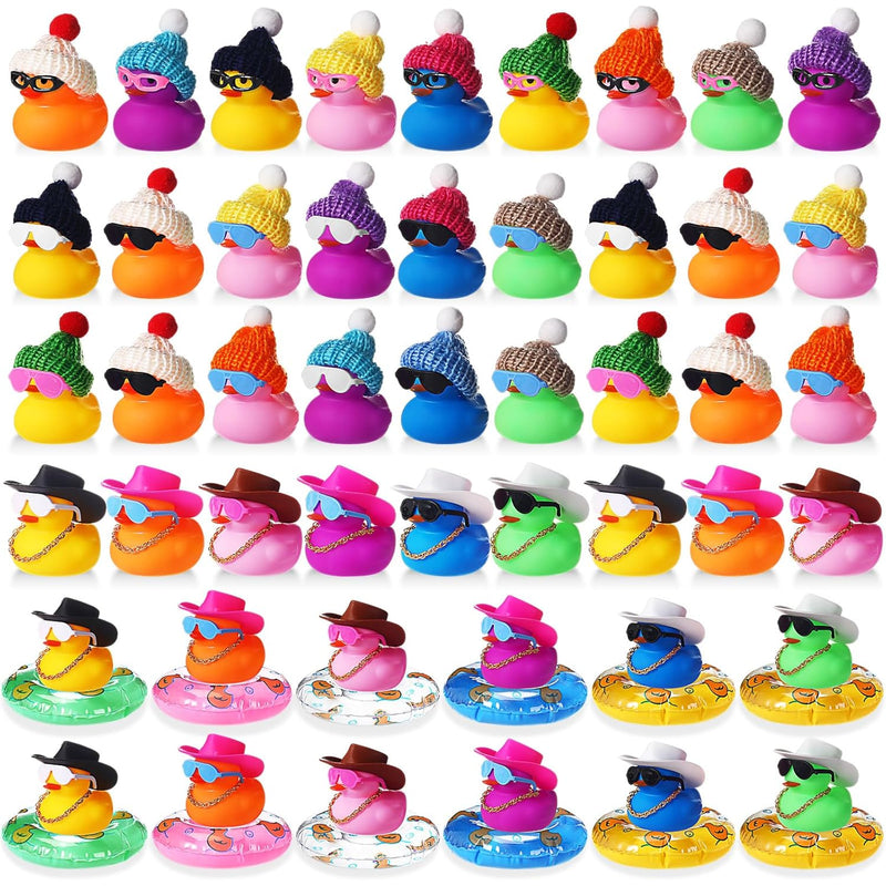 Sratte 140 Pcs Rubber Mini Duck Bulk Summer Rubber Ducks Dashboard Decorati