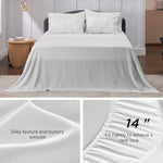 California King Comforter Set - Cal King Bed Set 7 Pieces, Pinch Pleat White Cali King Bedding Set With Comforter, Sheets, Pillowcases & Shams
