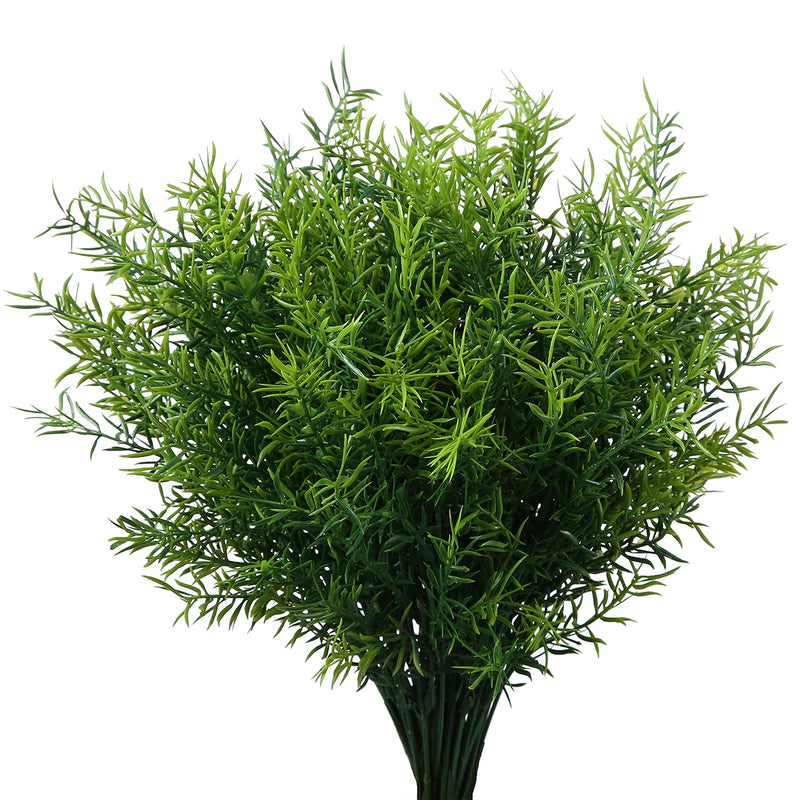 Artificial Plants Flowers Grass Shrubs 8 Pack No Fade Faux Plastic Flowers Out