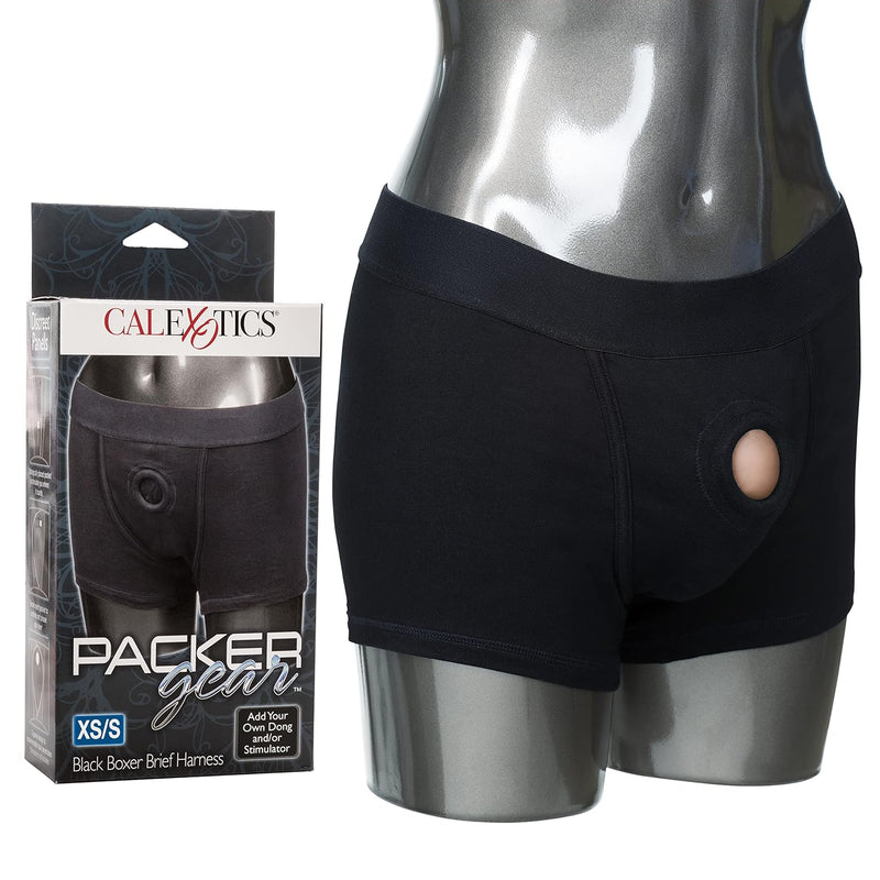 Novelties Packer Gear Black Boxer Brief Harness X-Small/Small, Black