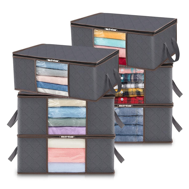 Clothes Storage Bag Foldable Storage Bin Closet Organizer With Reinforced Handle