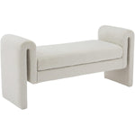 Stylus Collection Modern | Contemporary Upholstered Bench With Rich Boucle Fab