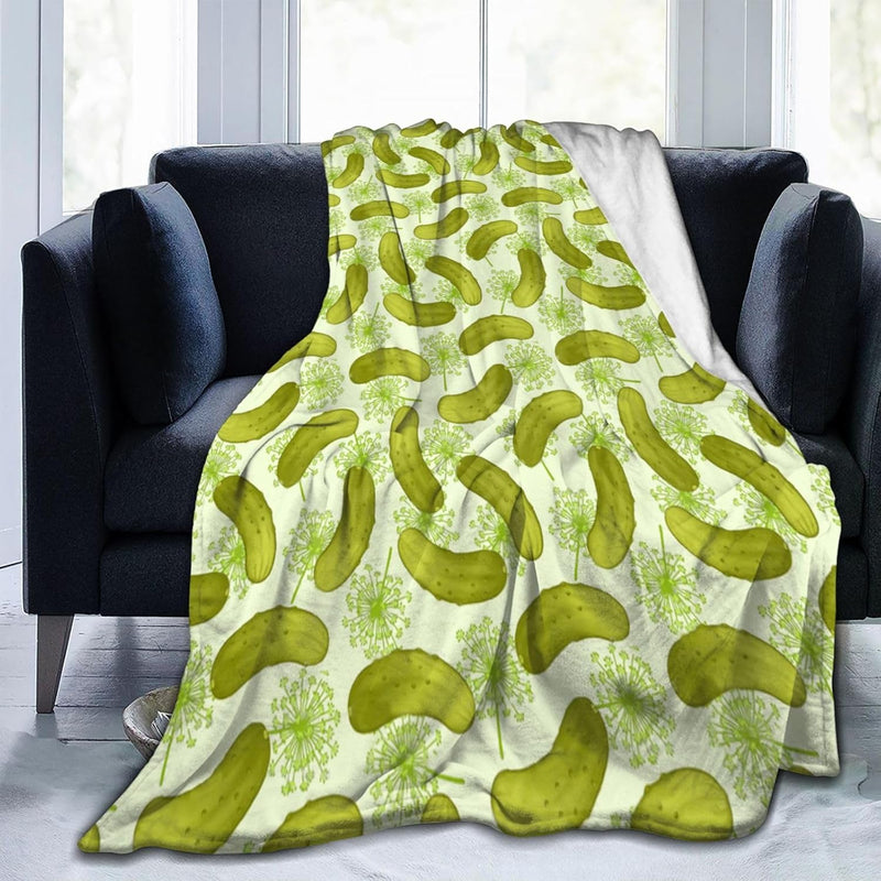 New Dill Pickles Throw Blankets Flannel Blanket Pickles Blanket Soft Bed Throw