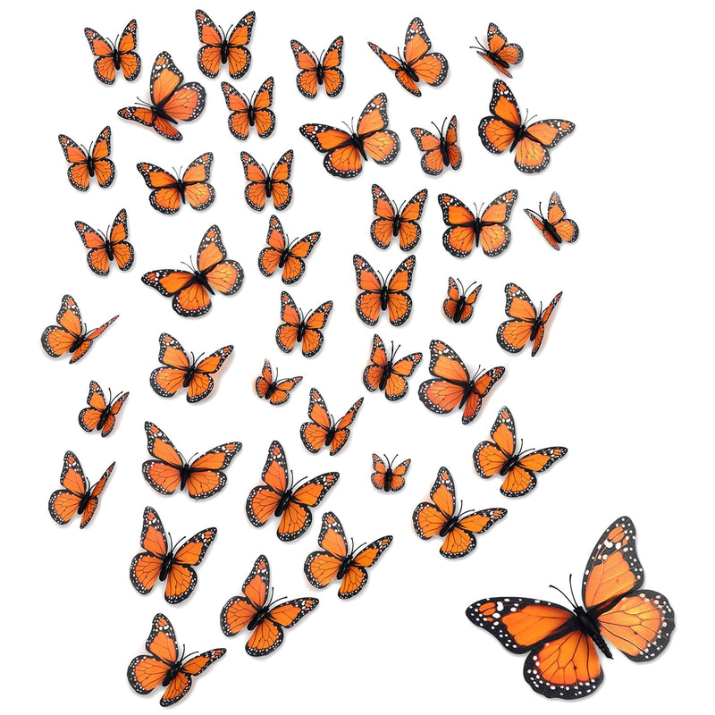 4 Size Monarch Butterfly Decor Halloween Wall Decor Artificial Magnetic Monarc