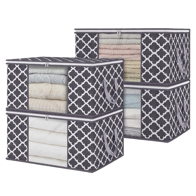 Storage Bags 90L 4-Pack Large Blanket Clothes Organization And Storage Container