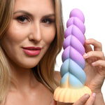 Mystique Silicone Unicorn Dildo Adult Sex Toy. Sex Harness Compatible And Hands-Free Suction Cup Dildo For Women, Men And Adult Couples. Over 7 Inches Of Insertable Length.