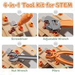 158-Piece Kids Tool Set with Toy Drill and Construction Accessories