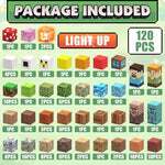 120-Piece Magnetic Building Blocks for Kids Ages 3+ with Light-Up Cubes