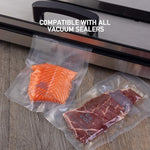 Vacuum Sealer Bags 8x50 Rolls 2 pack for Food Saver, Seal a Meal, Weston. Commercial Grade, BPA Free, Heavy Duty, Great for vac storage, Meal Prep or Sous Vide