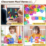 45-Piece Transparent Magnetic Building Cubes for Kids Ages 3+