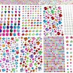 3062 Pcs Self-Adhesive Gem Stickers, Heart Rhinestones for Face Jewelry & DIY Crafts