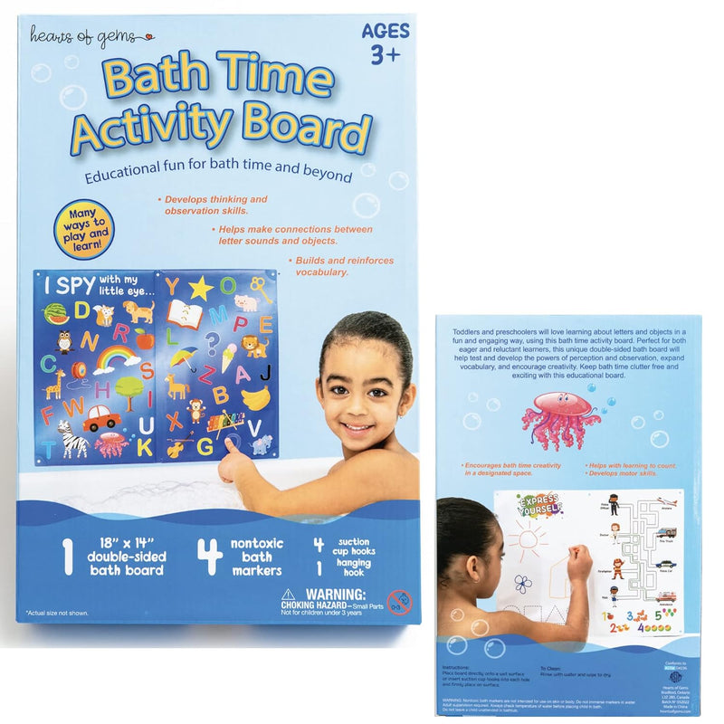 Double Sided Bathtime Educational Board, Preschool Activities, Washable Marker