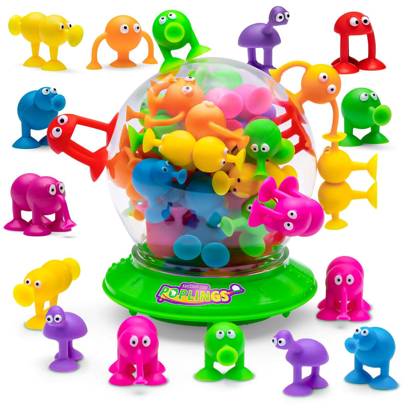 The Original Suction Cup Toys In Ufo Container 35 Pcs Sensory Bin Kids Bath