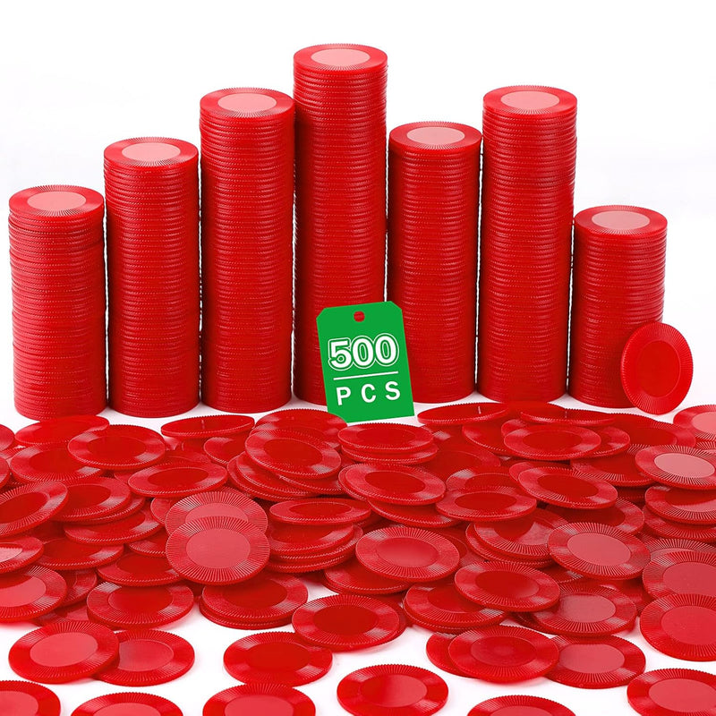 Leitee 500 Pcs Plastic Poker Chips 38 mm Interlocking Game Chips Lightweigh