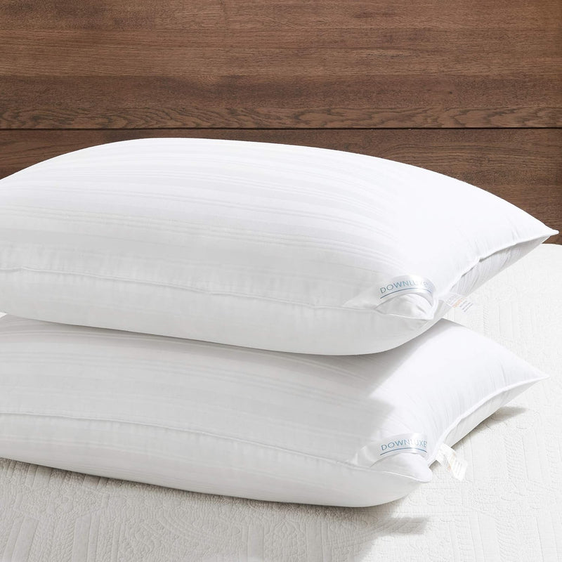 Down Alternative Pillows King Size Set Of 2 - Hotel Collection Soft Bed Pillow