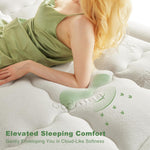 Queen Mattress Topper Viscose Derived from Bamboo, Thick Pillow Top Mattress Pad with Stretchable Pockets for 6-18 inches Mattress, Soft Breathable Mattress Topper for Back Pain Relief