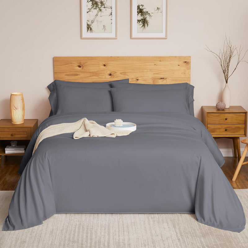 Bamboo Sheets King Size - Viscose From Bamboo & Microfiber Blend - Cooling She