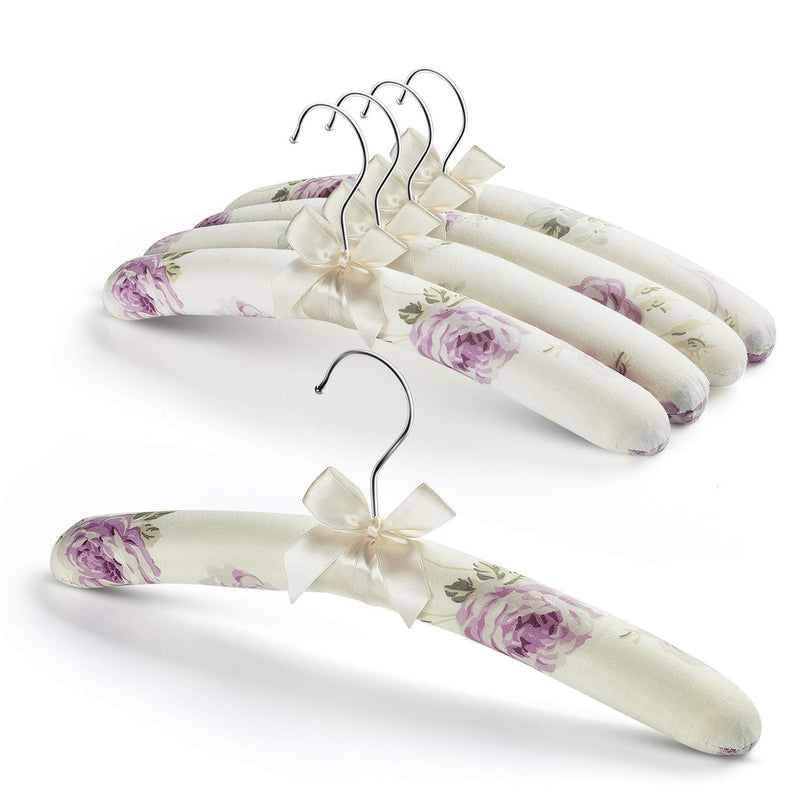 Satin Padded Hangers For Women Clothing - Floral Sweater Hangers No Bump - Padde