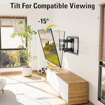 TV Wall Mount for 32-65 Inch TV, TV Mount with Swivel and Tilt, Full Motion TV Bracket with Articulating Dual Arms, Fits 16inch Studs, Max VESA 400X400 mm, 99lbs